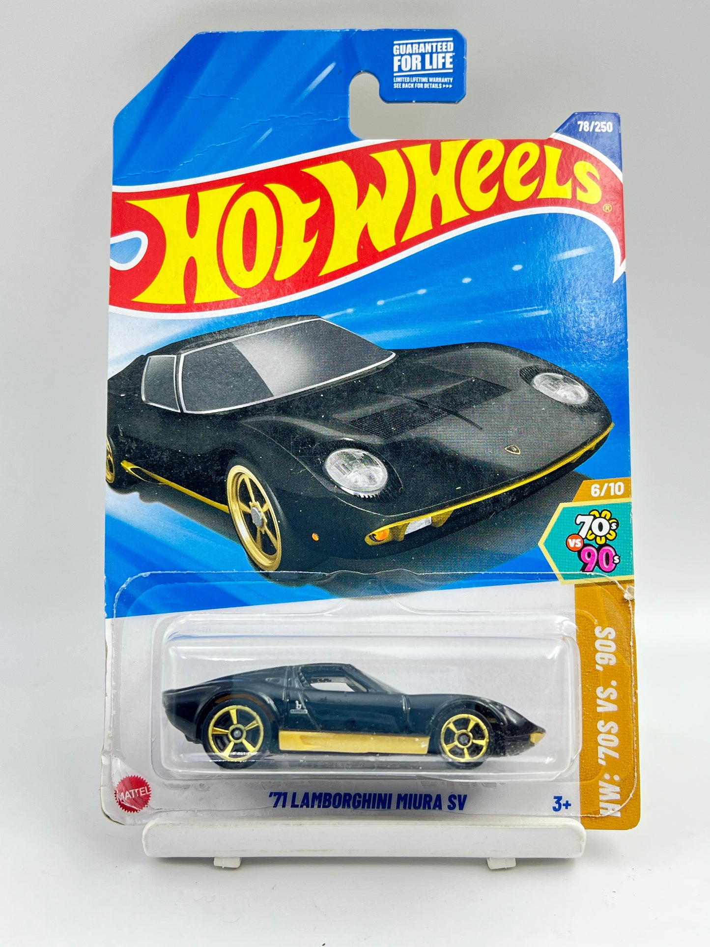 SOFT CORNERS - IMPORTED - HOT WHEELS - 71 LAMBORGHINI MIURA SV - BLACK - 6D