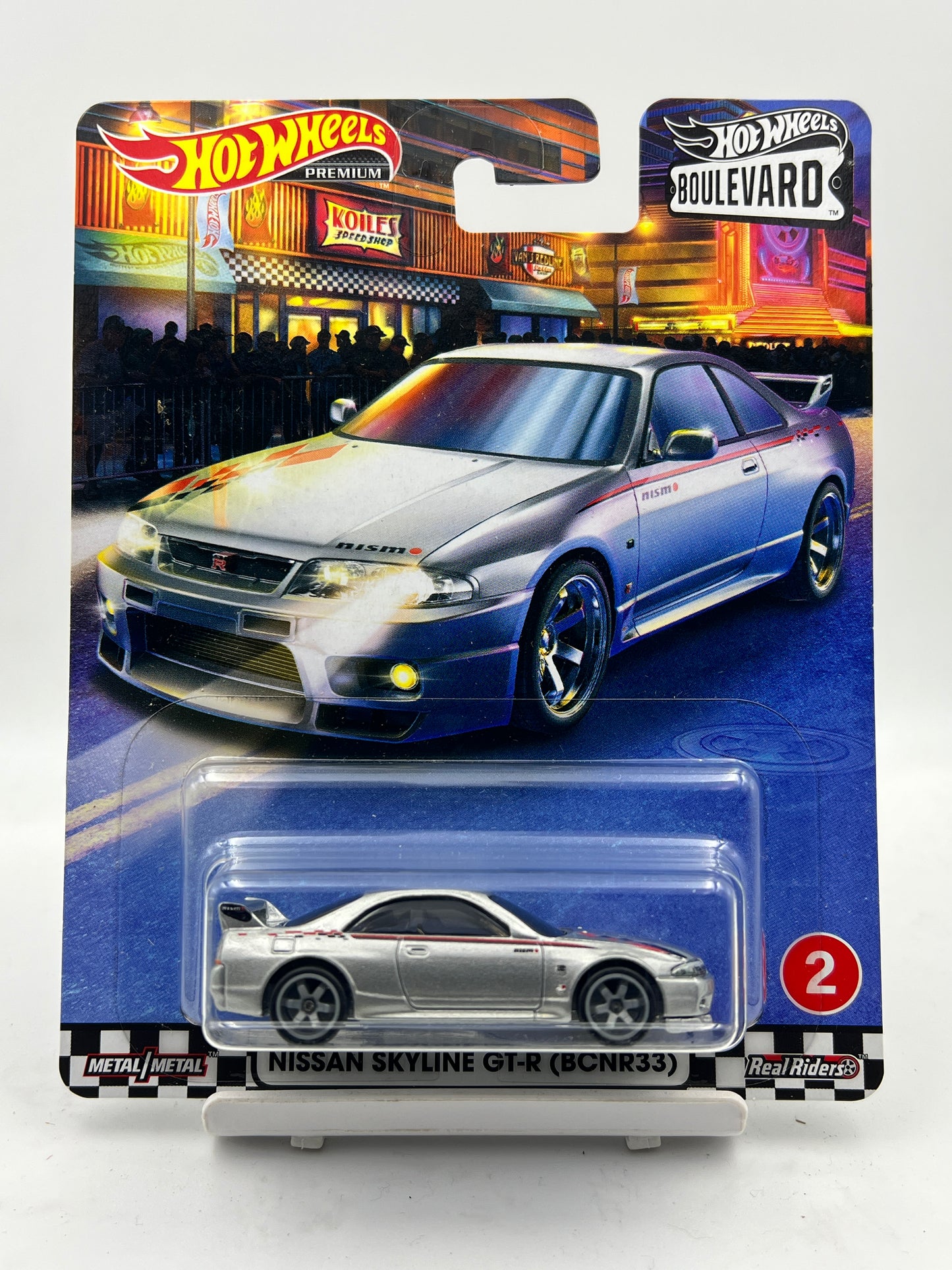 HOT WHEELS - PREMIUM - RARE - NISSAN SKYLINE GT-R (BCNR33) - BOULEVARD SERIES #2 - 4F - FREE PROTECTOR