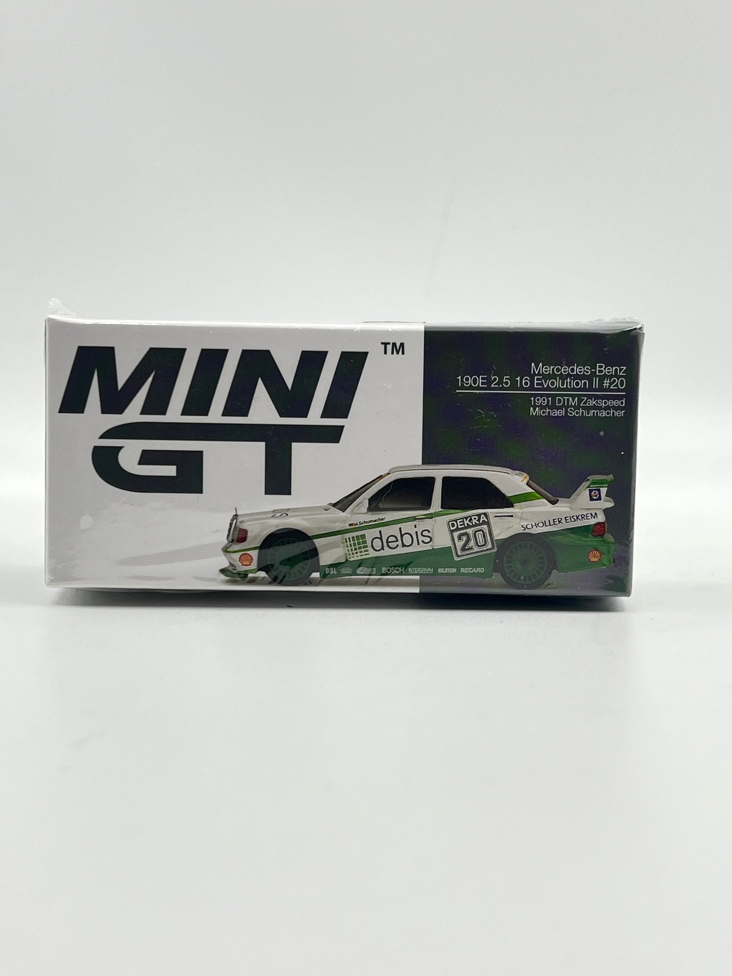 MINI GT - SEALED - MERCEDES BENZ 190E 2.5 16 EVOLUTION II #20 - 1991 DTM ZAKSPEED MICHAEL SCHUMACHER - #366