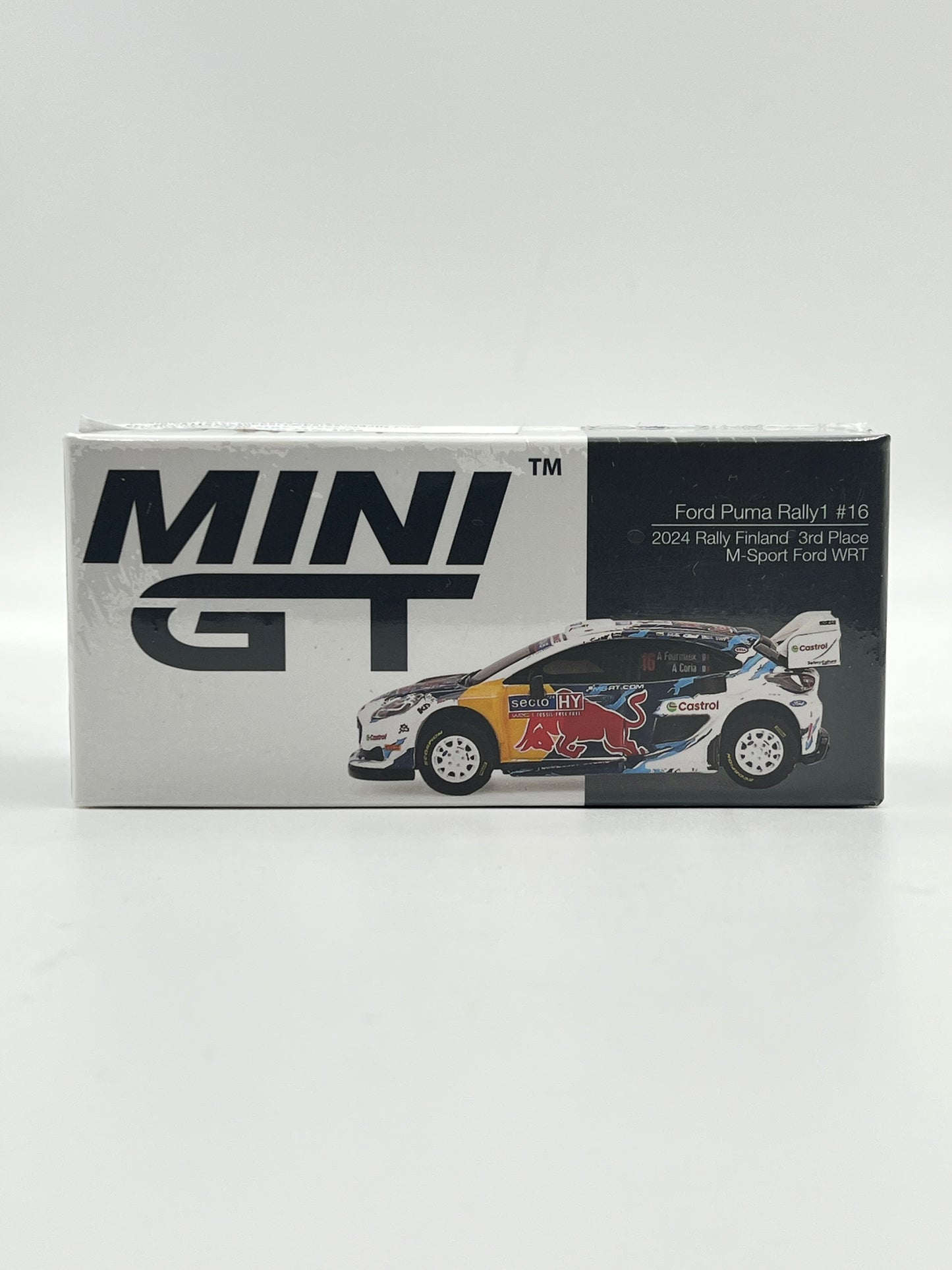 MINI GT - SEALED - FORD PUMA RALLY 1 #16 - 2024 RALLY FINLAND 3RD PLACE - M SPORT FORD WRT - #1074