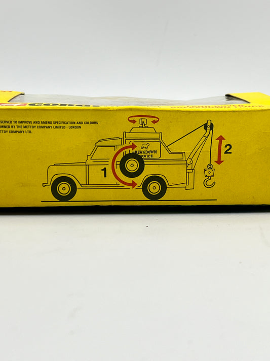 1970s - VINTAGE COLLECTIBLE - CORGI TOYS - LAND ROVER BREAKDOWN TRUCK - WITH WORKING TOW ROPE - NEW CONDITION