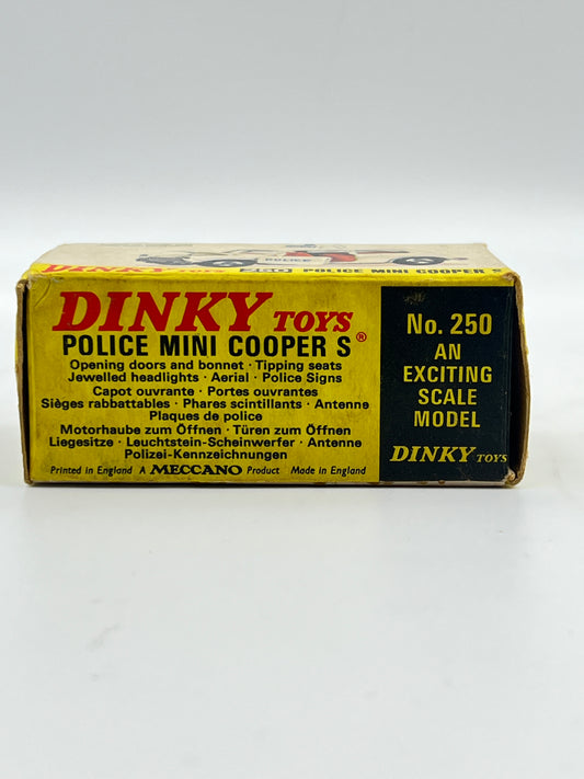 1960s-1970s MANUFACTURED - DINKY TOYS - POLICE MINI COOPER S WITH BOX