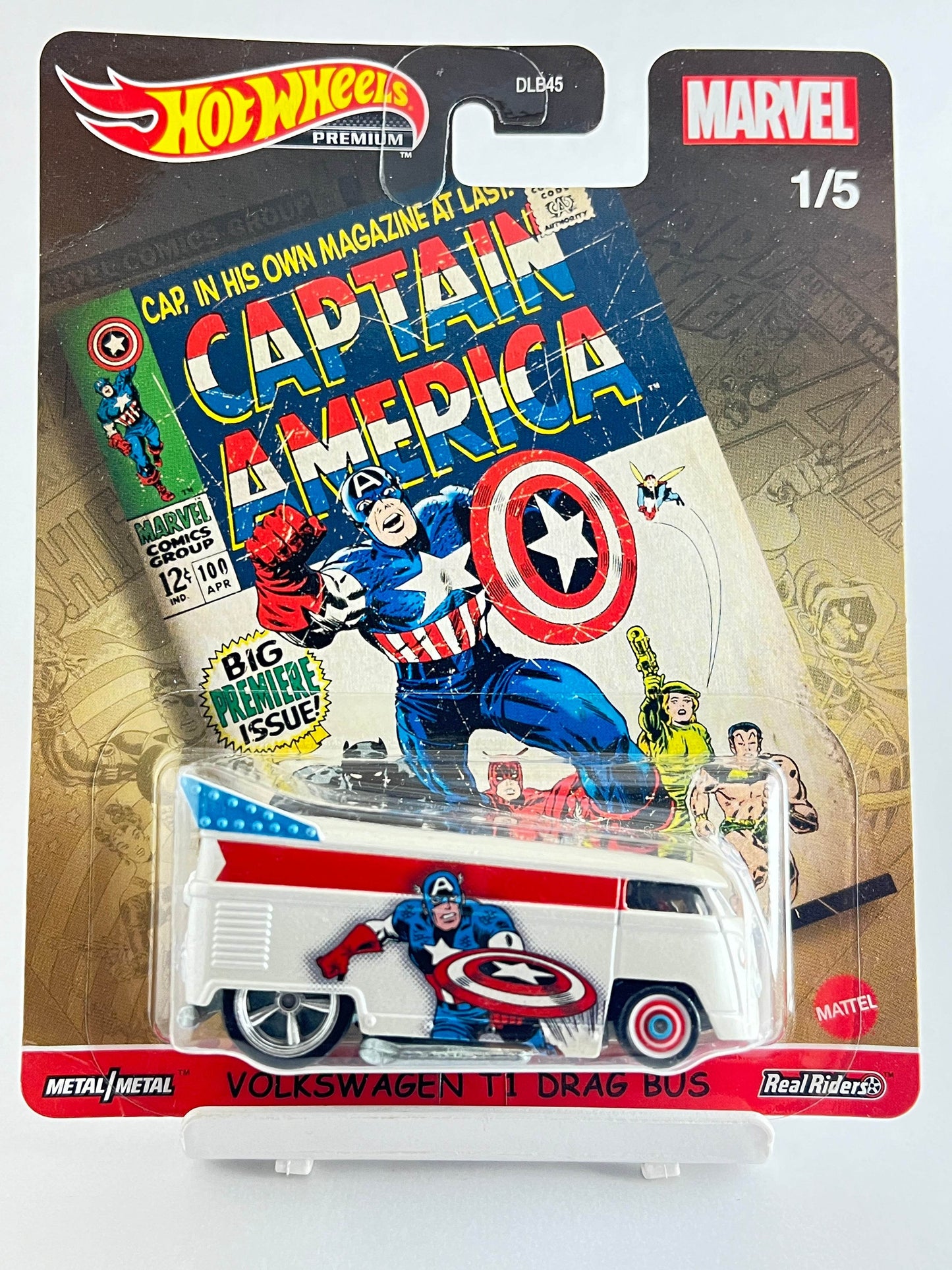 MILD CREASED CARD - MARVEL - VOLKSWAGEN T1 DRAG BUS - 5C - Its Fun