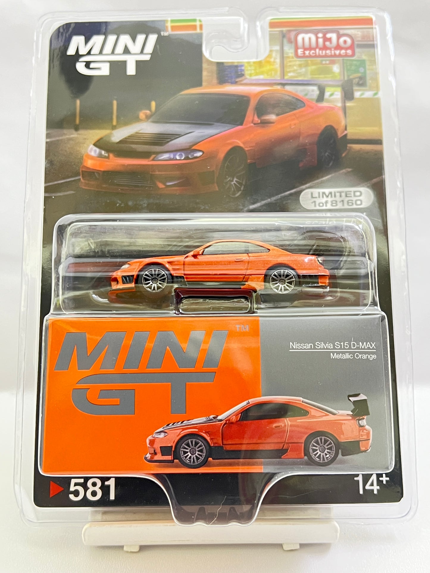 MINI GT - #581 - NISSAN SILVIA S15 D-MAX / METALLIC ORANGE