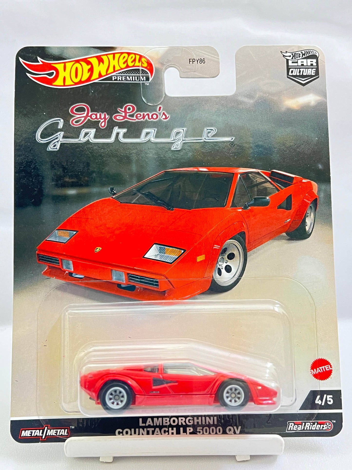 HOT WHEELS - PREMIUM - JAY LENO'S GARAGE - LAMBORGHINI COUNTACH LP 5000 QV - RED - 5B - Its Fun