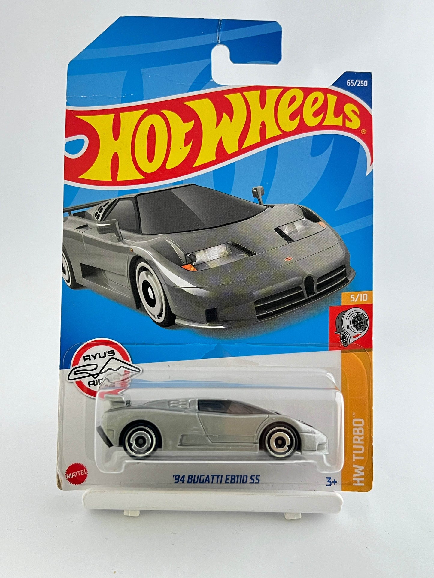 CREASED - HOT WHEELS - RYU'S RIDES - 94 BUGATTI EB110S - GREY -6B - Its Fun