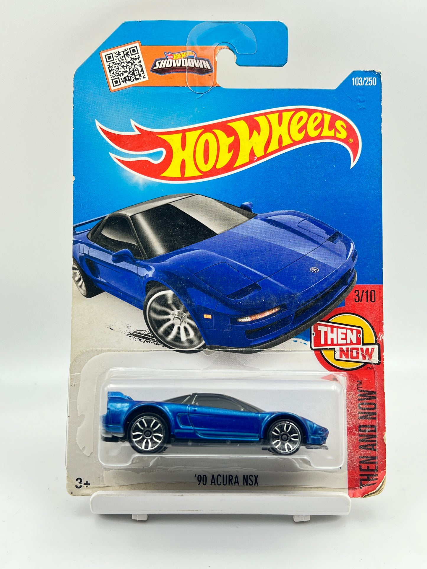 HOT WHEELS - ( CARD AS IN PIC ) - 90 ACURA NSX - BLUE - 6B