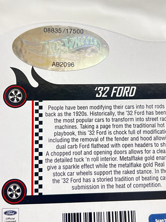HOT WHEELS - RLC - LIMITED EDITION (08835/17500) - 32 FORD