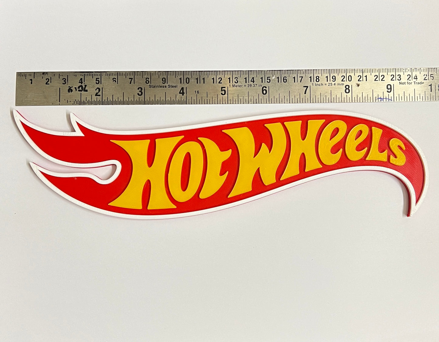 HOT WHEELS LOGO - 3D PRINTED - BIG SIZE
