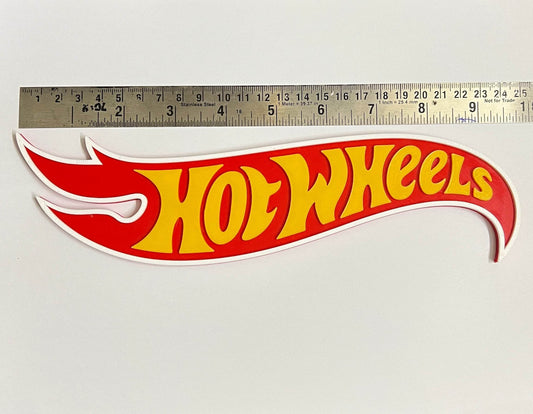 HOT WHEELS LOGO - 3D PRINTED - BIG SIZE - Its Fun