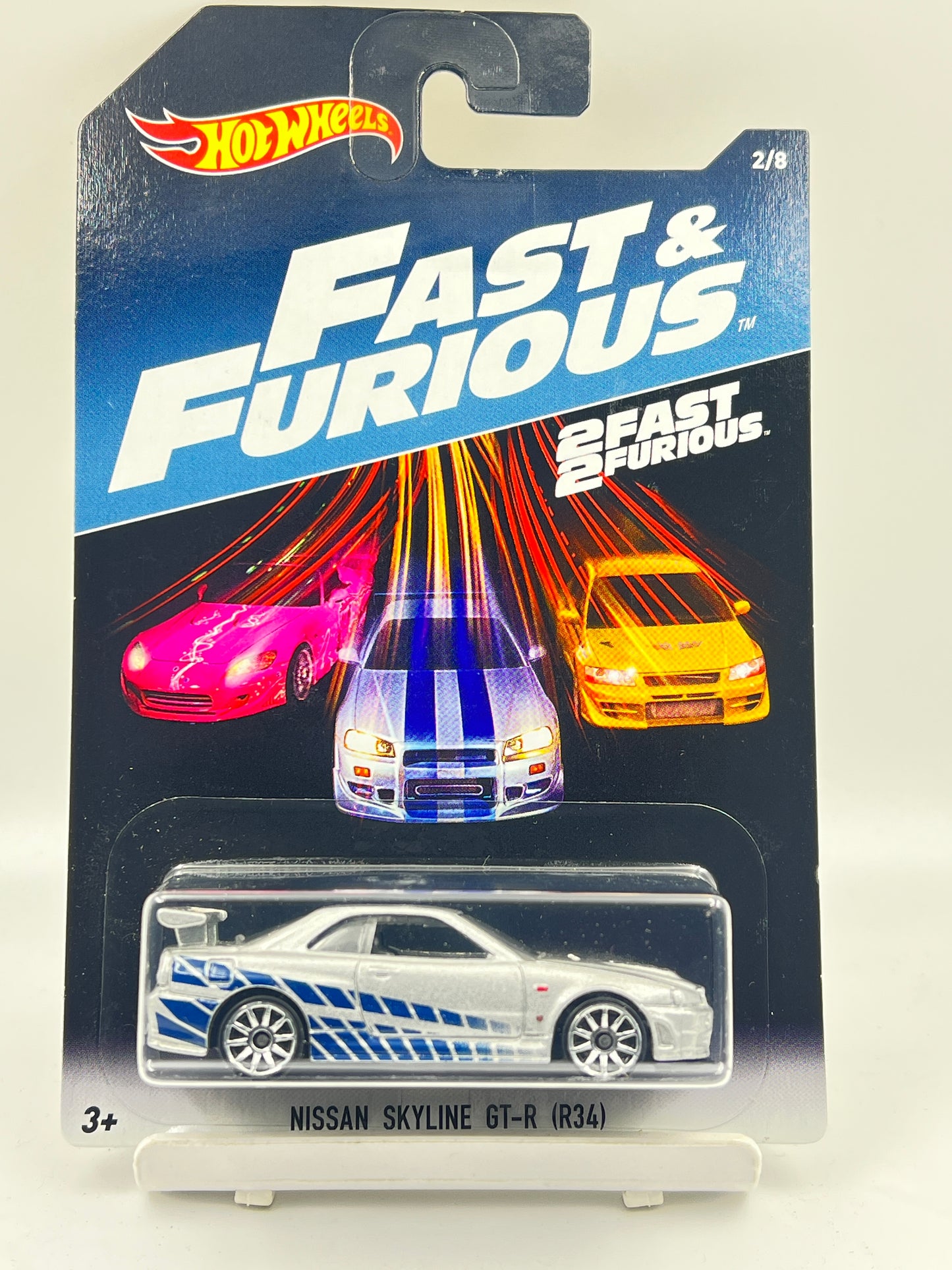 HOT WHEELS - FAST AND FURIOUS NISSAN SKYLINE GT-R (R34) - FREE PROTECTOR - 6D