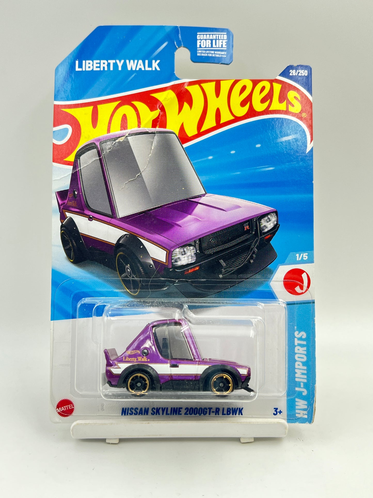 HEAVY CREASED CARD - IMPORTED - HOT WHEELS - TOONED NISSAN SKYLINE 2000GT-R LBWK - 3C