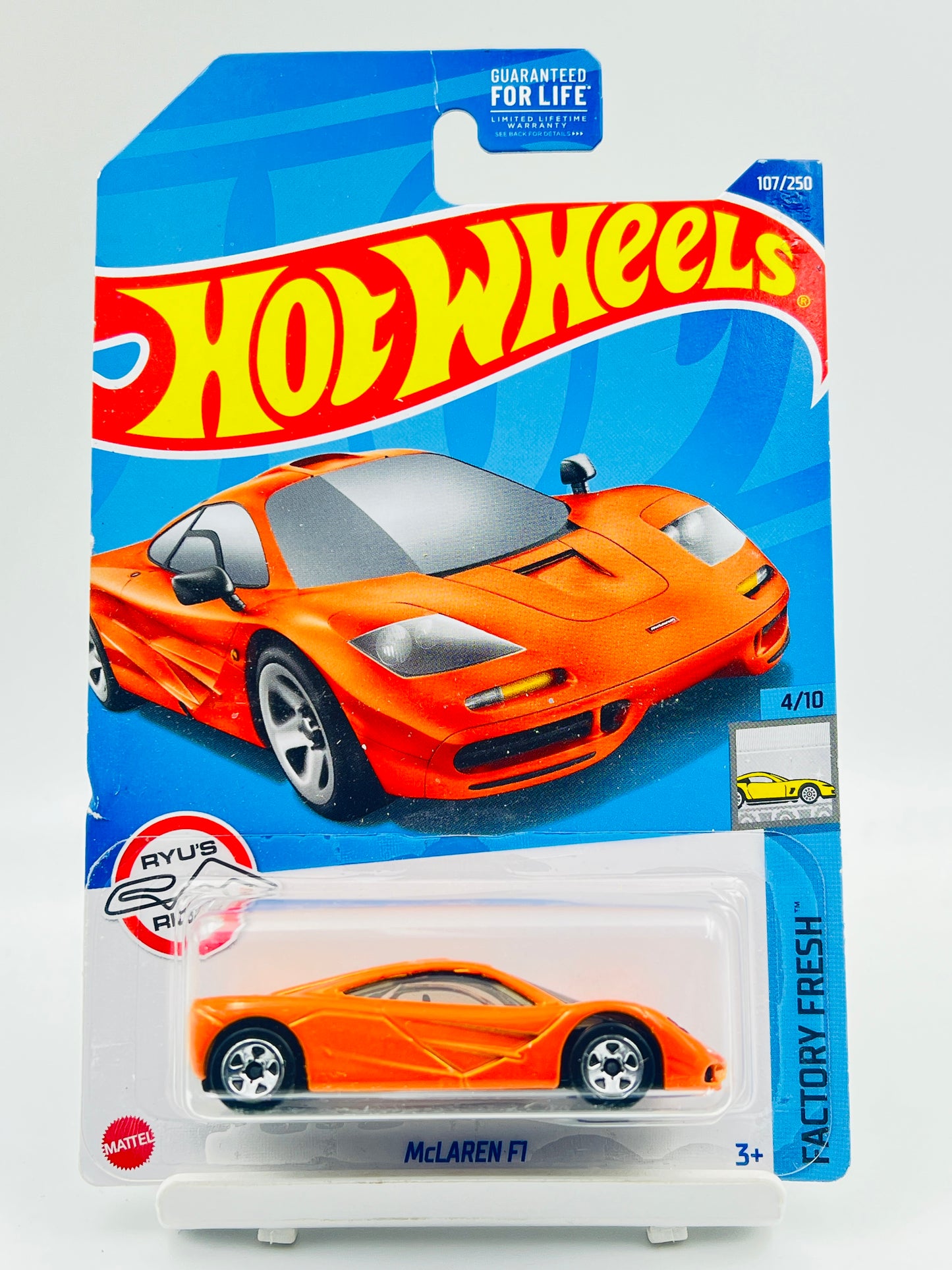 IMPORTED - HOT WHEELS - MILD CREASE - MCLAREN F1 - ORANGE - 6A