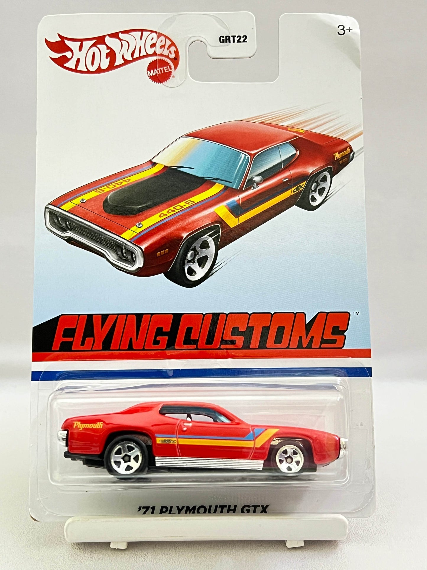 CARD BEND AT TOP - HOT WHEELS - FLYING CUSTOMS - 71 PLYMOUTH GTX - 4D - Its Fun