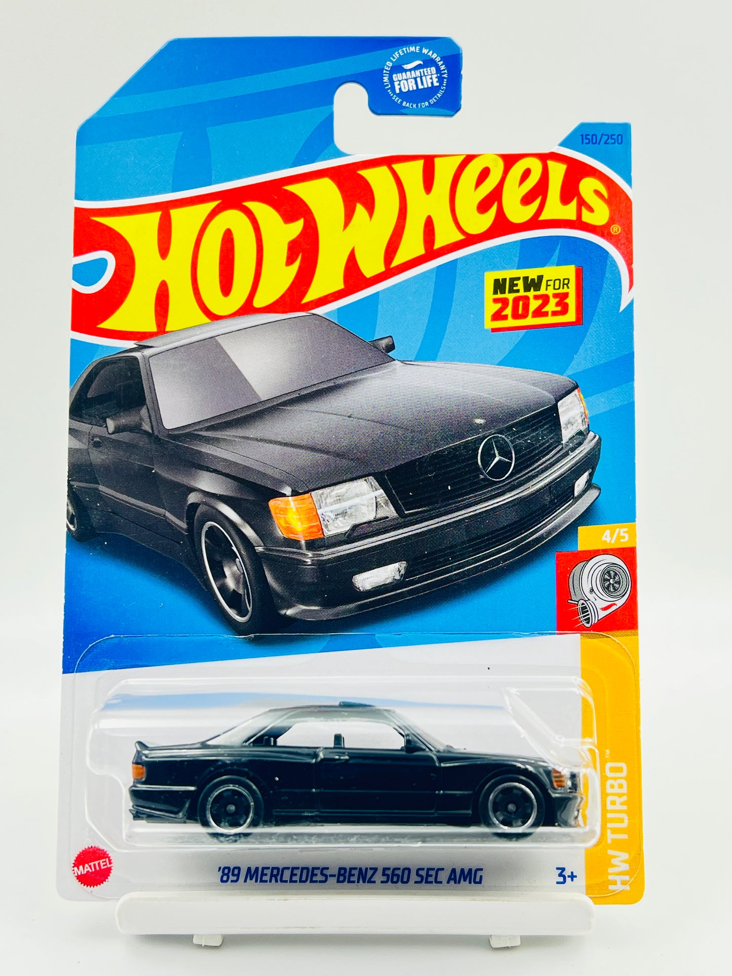 IMPORTED - HOT WHEELS - 89 MERCEDES BENZ 560 SEC AMG - BLACK - 6B