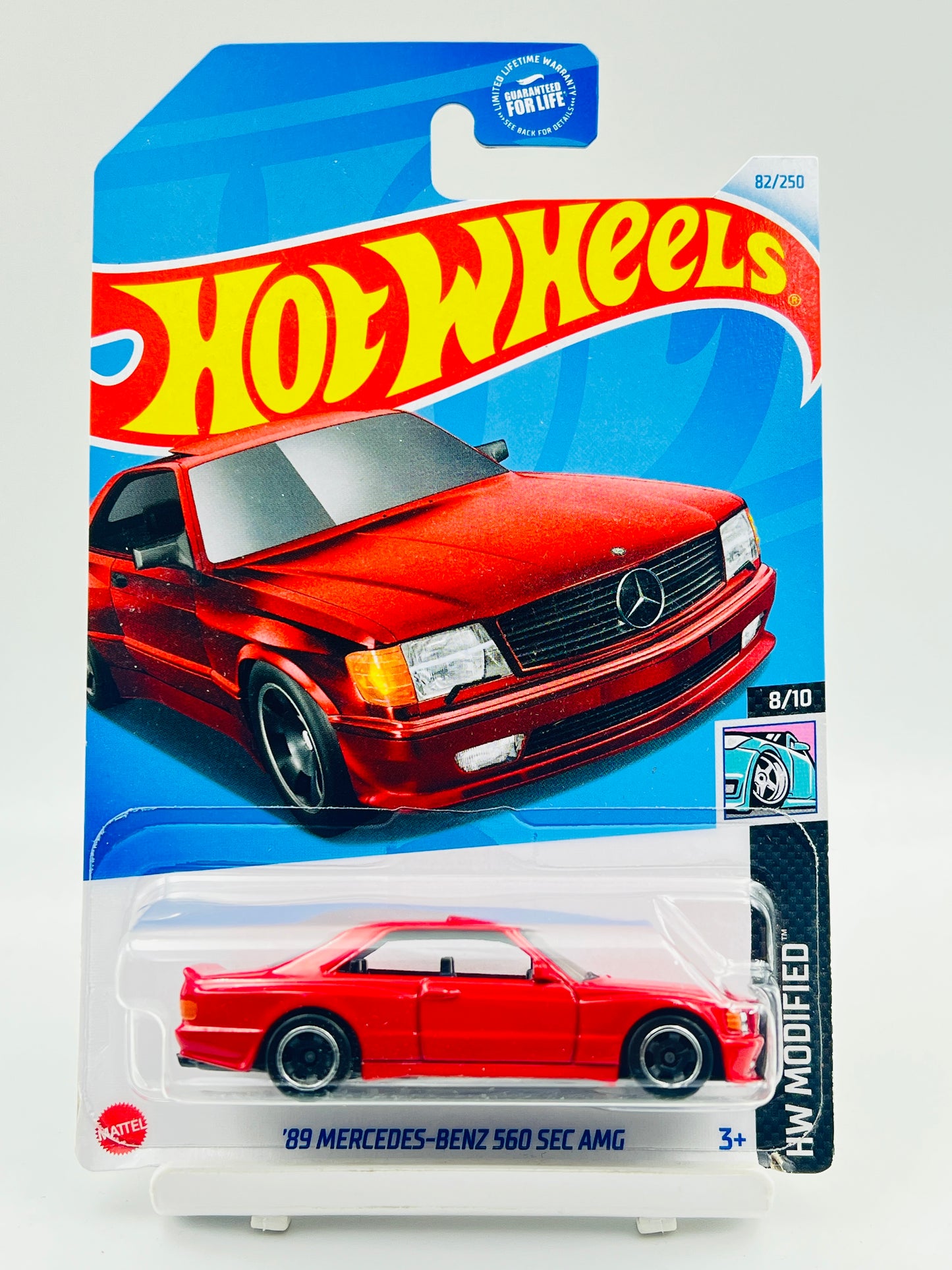 IMPORTED - HOT WHEELS - 89 MERCEDES BENZ 560 SEC AMG - RED - 6B
