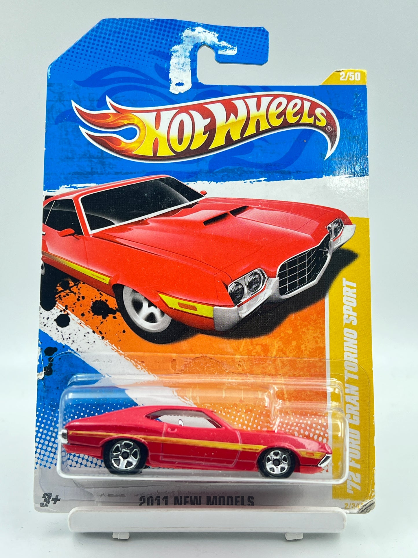 ( CARD AS IN PIC ) - HOT WHEELS - 72 FORD GRAN TORINO SPORT - 6C