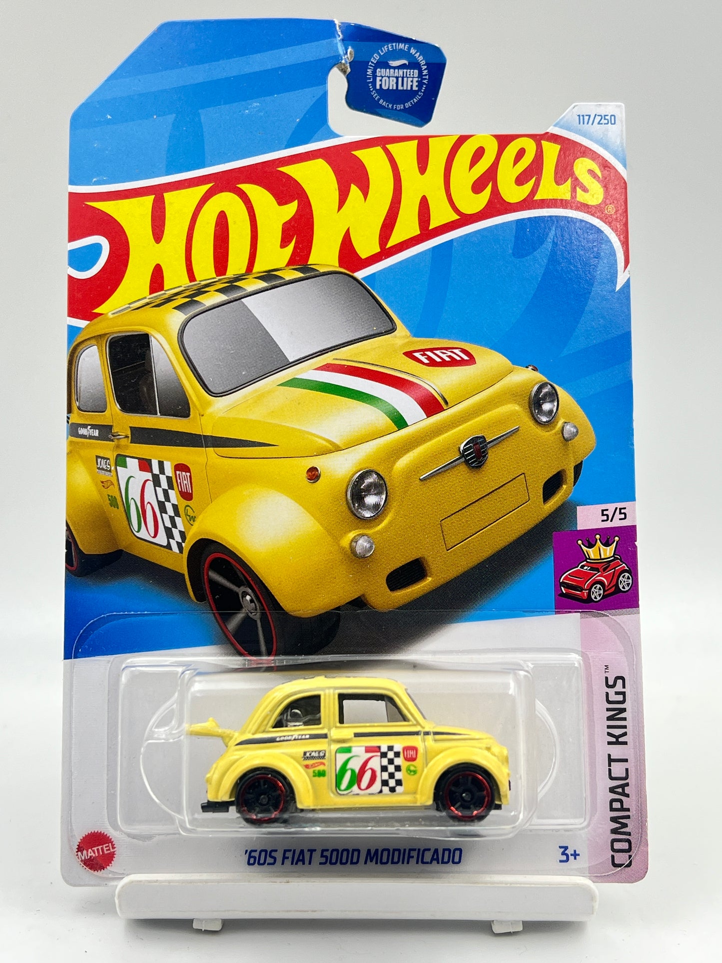 DAMAGED CARD - HOT WHEELS - 60S FIAT 500D MODIFICADO - 4F