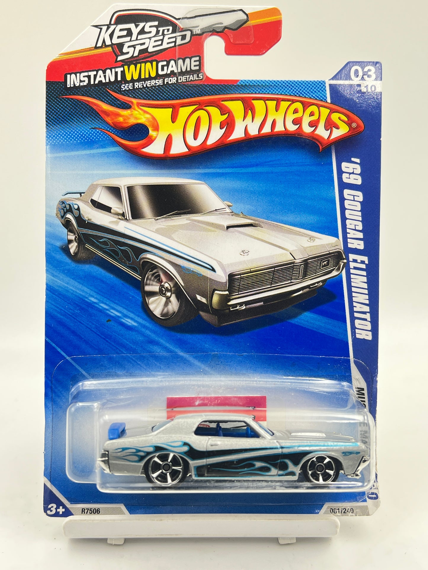 MILD CARD BEND - IMPORTED - HOT WHEELS - 69 COUGAR ELIMINATOR - 6E