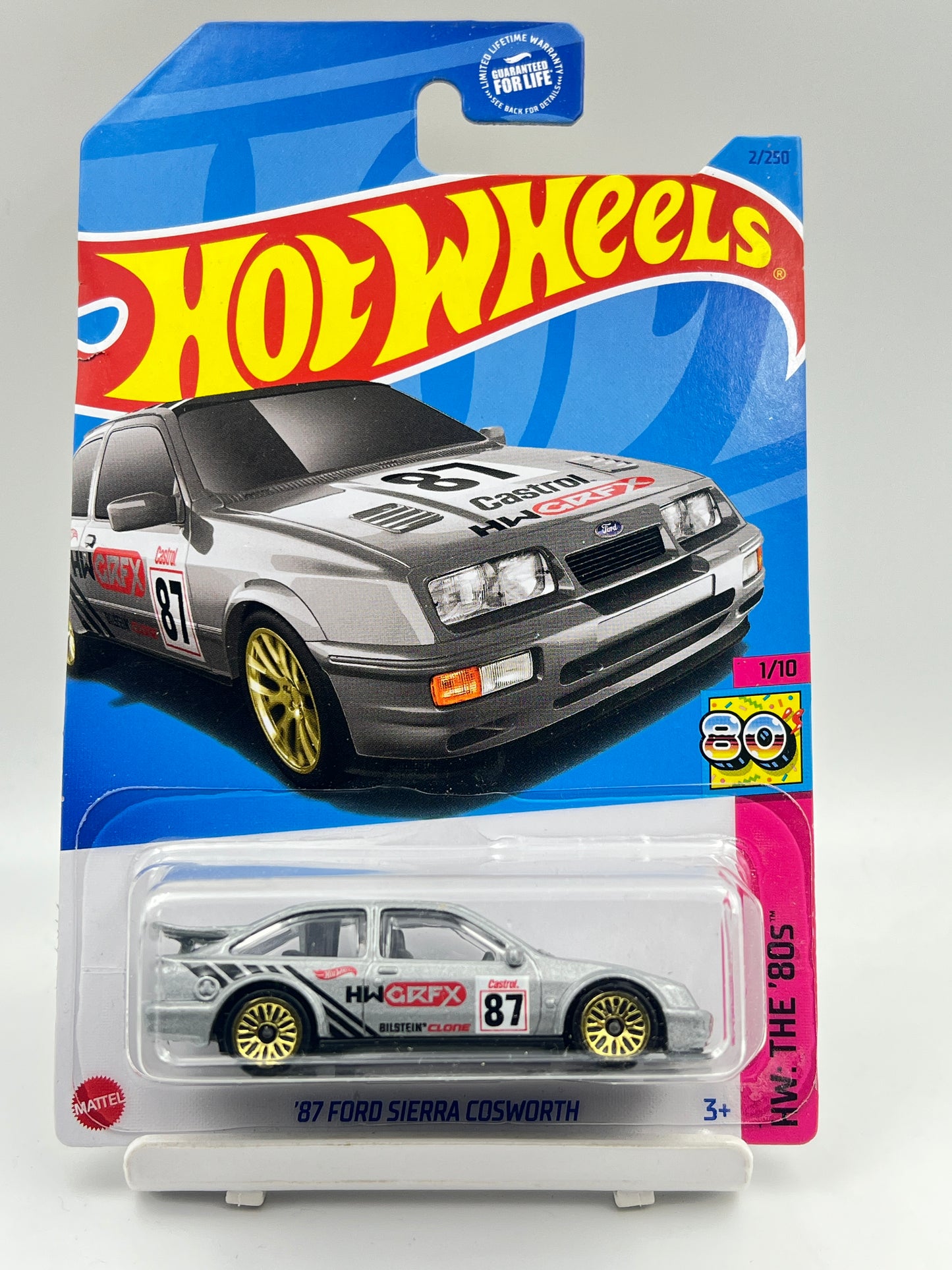 DAMAGED CARD - IMPORTED - HOT WHEELS - 87 FORD SIERRA COSWORTH - 4F