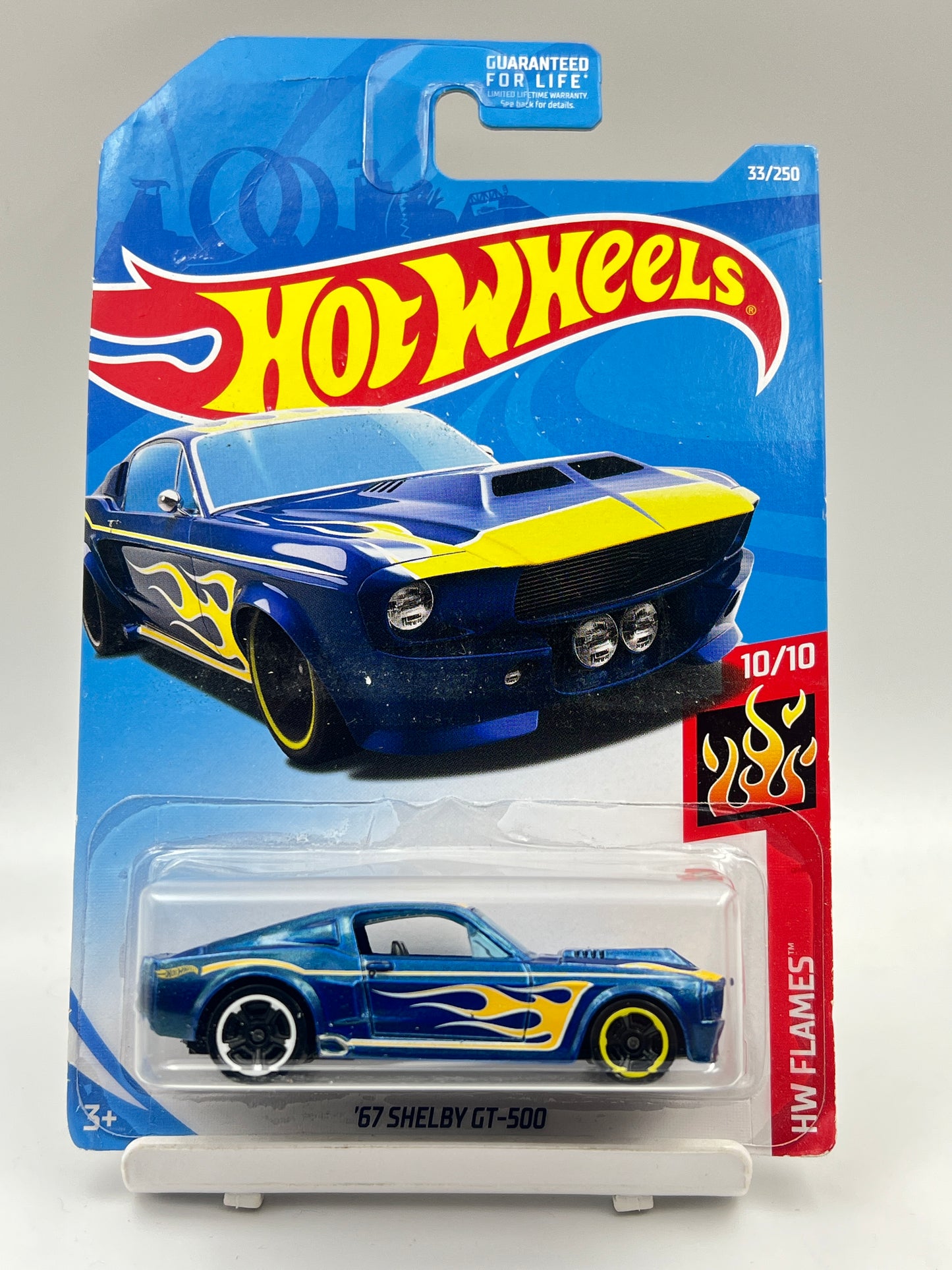 IMPORTED - HOT WHEELS - 67 SHELBY GT-500 - BLUE - FLAMES - 6C