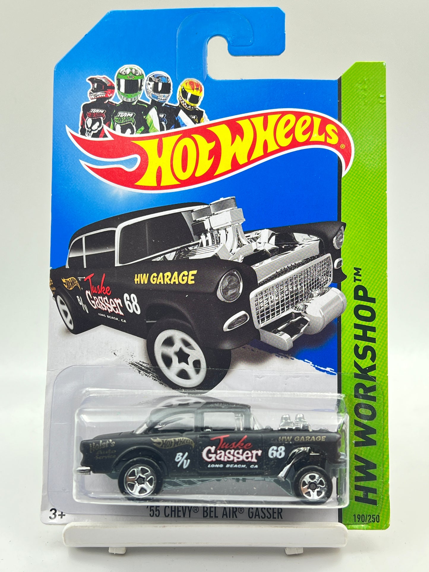 IMPORTED - HOT WHEELS - 55 CHEVY BEL AIR GASSER - BLACK - 9C