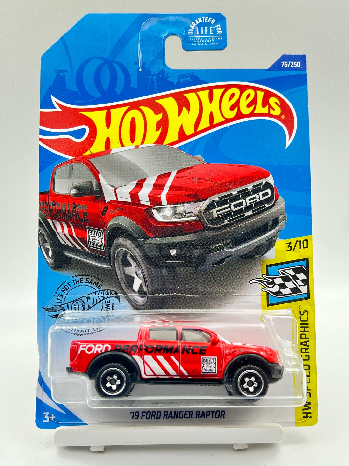 IMPORTED - MILD CARD DAMAGE - HOT WHEELS - 19 FORD RANGER RAPTOR - RED - 1H