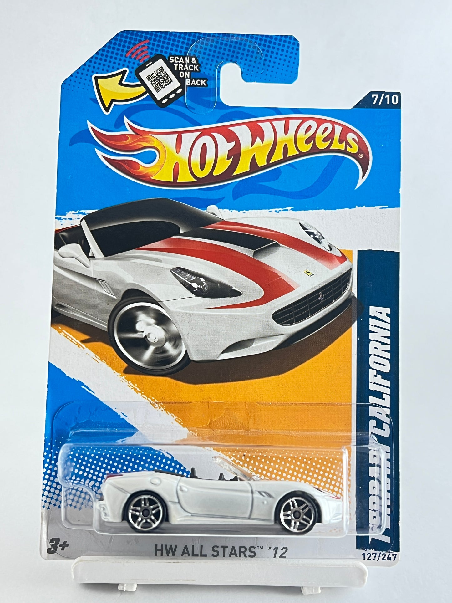 FERRARI CALIFORNIA - WHITE WITH RED - ZX1 - Its Fun- Hot wheels - matchbox - diecast