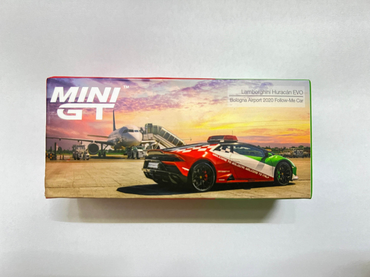 MINI GT - LAMBORGHINI HURACAN EVO - BOLOGNA AIRPORT 2020 FOLLOW-ME CAR - SEAL OPENED - Its Fun