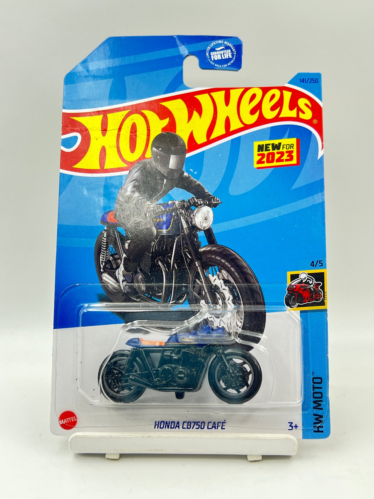 CREASED - IMPORTED - HOT WHEELS - HONDA CB750 CAFE - DARK BLUE - ZX2