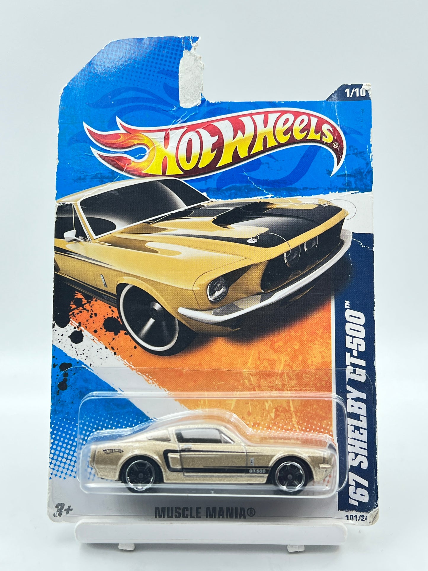 CARD DAMAGE - IMPORTED - HOT WHEELS - 67 SHELBY GT-500 - GOLD - 7A