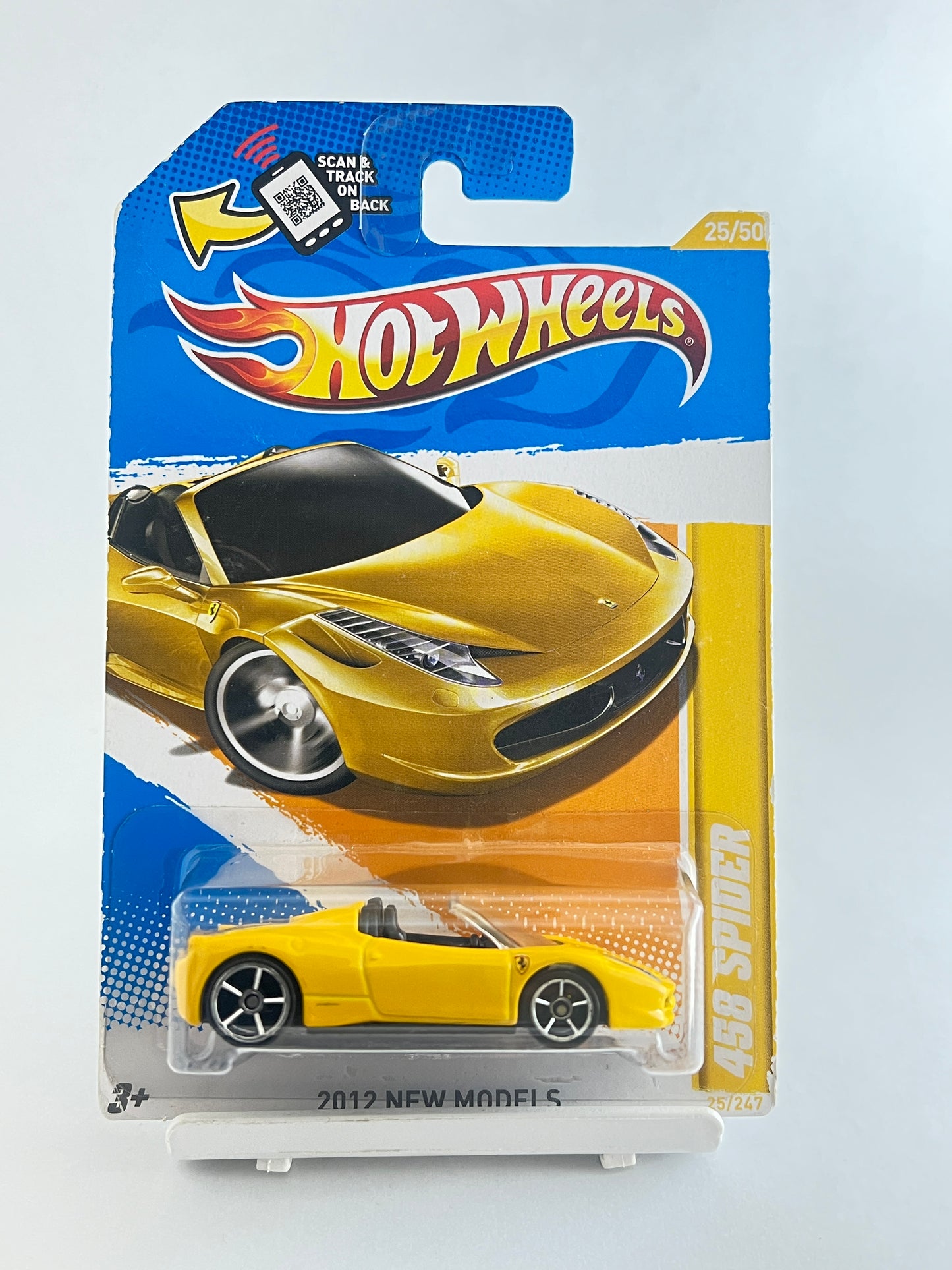 FERRARI 458 SPIDER - YELLOW - ZX2 - Its Fun- Hot wheels - matchbox - diecast