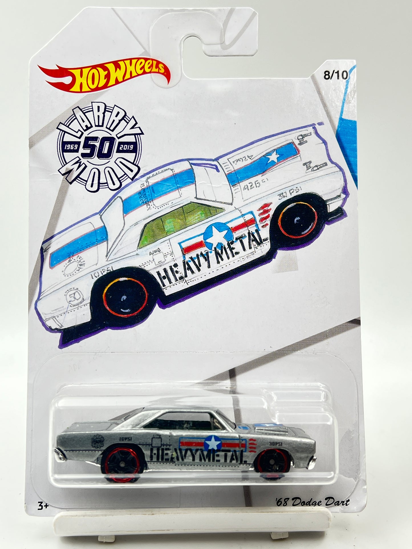 MILD CREASE - IMPORTED - HOT WHEELS - 68 DODGE DART - LARRY WOOD - 3C