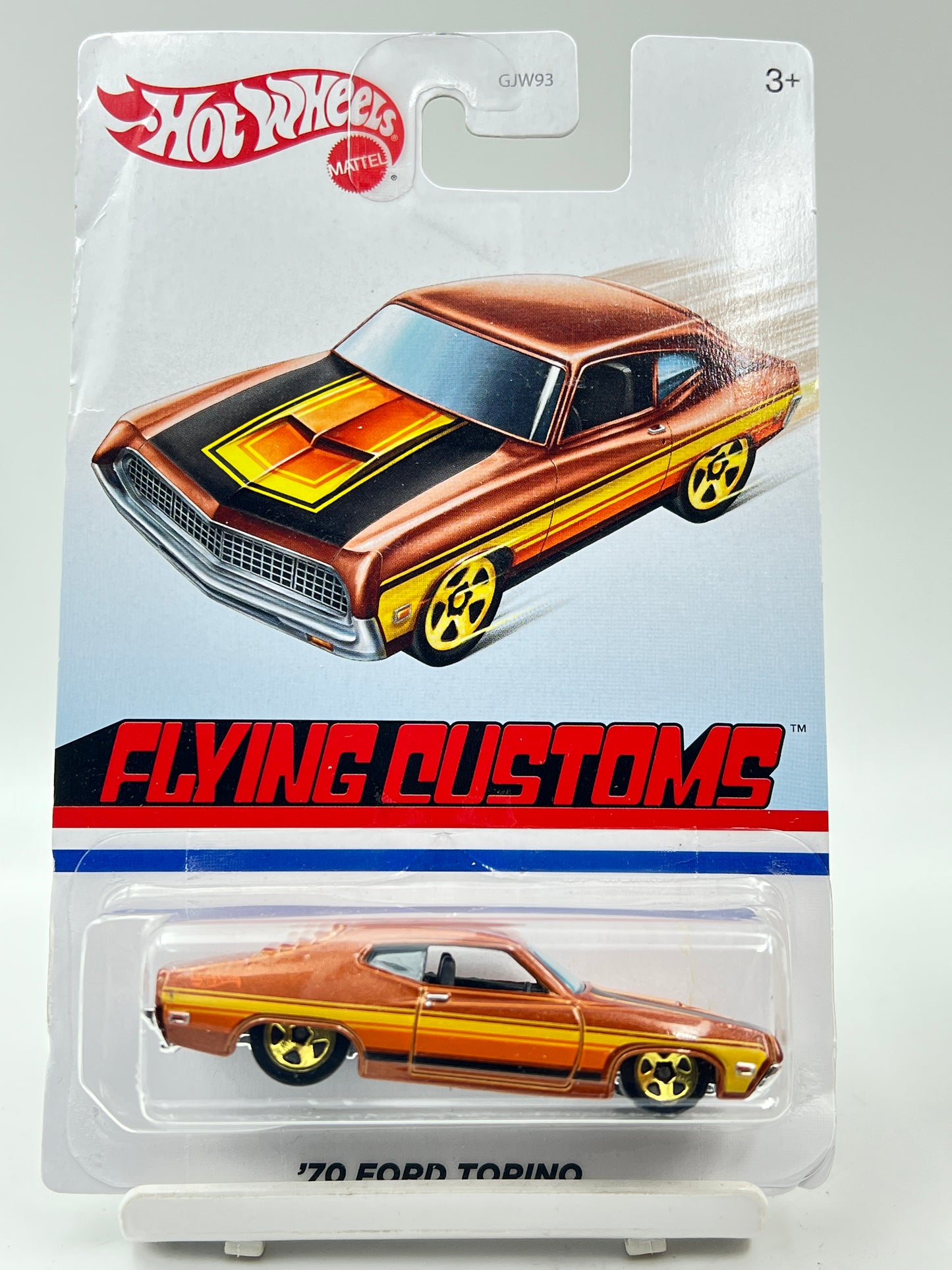 MILD CREASE - IMPORTED - HOT WHEELS - FLYING CUSTOMS - 70 FORD TORINO - 3C