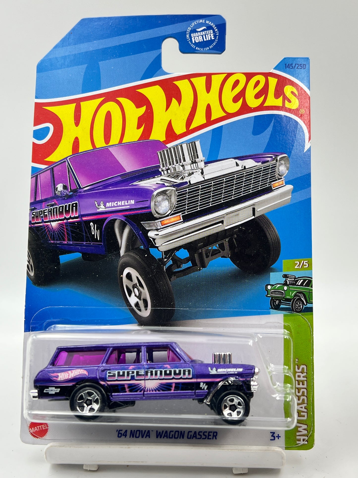 IMPORTED - HOT WHEELS - 64 NOVA WAGON GASSER - PURPLE - 9B
