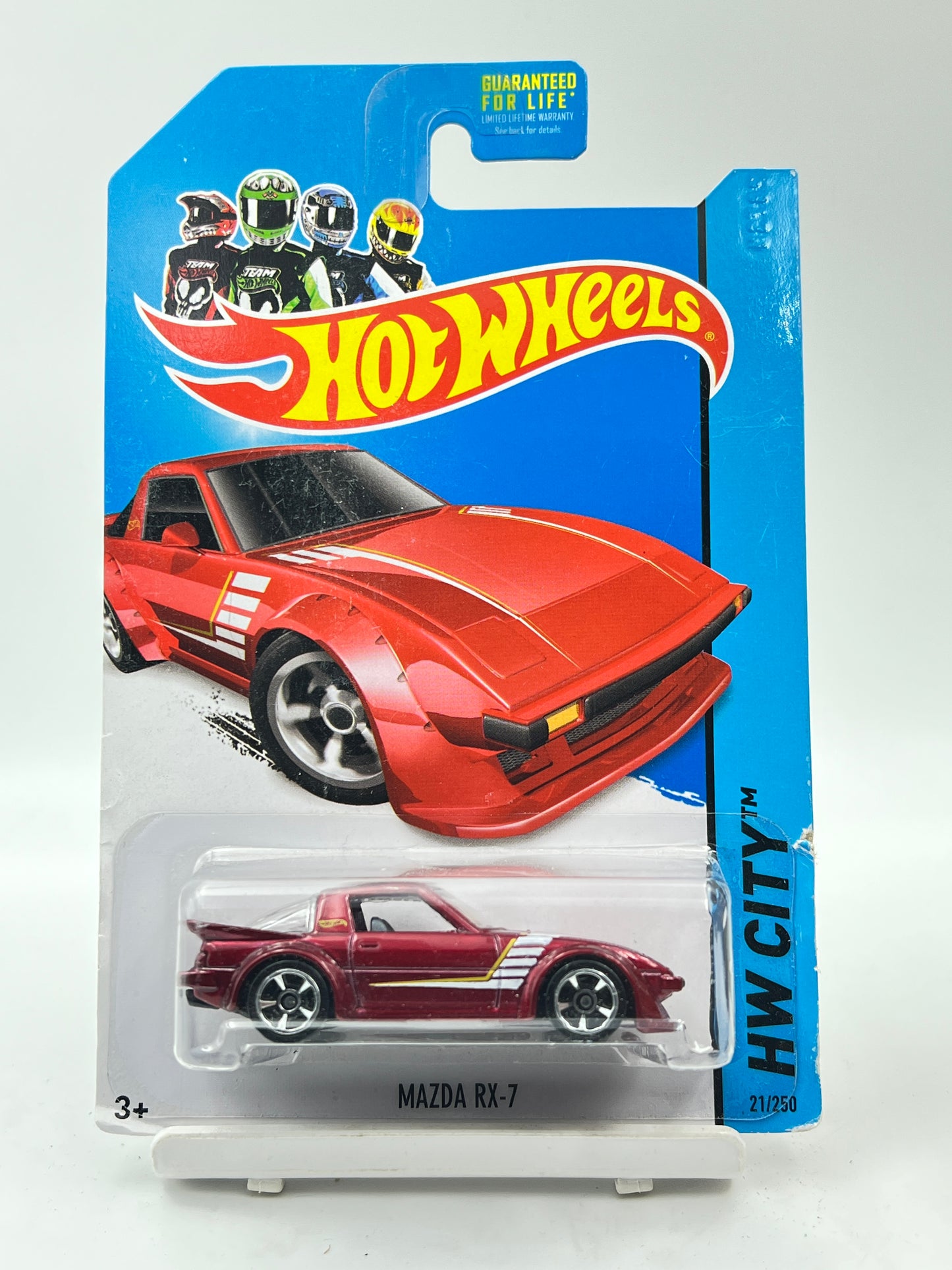 MILD CARD DAMAGE - IMPORTED - HOT WHEELS - MAZDA RX-7 - RED - 1G