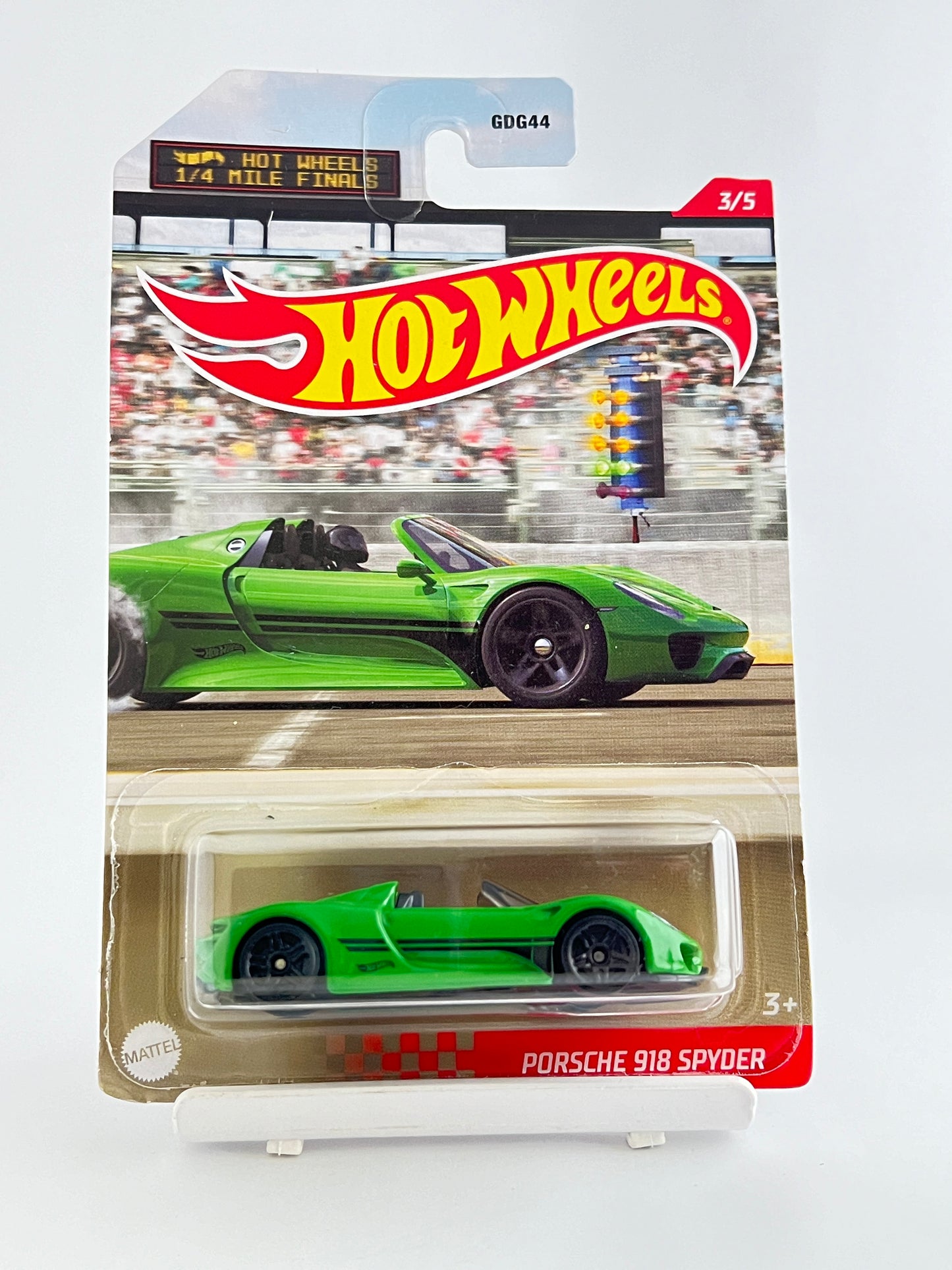 MILD CREASE IN TOP CORNER - 1/4 MILE SERIES - PORSCHE 918 SPYDER - 1D - Its Fun- Hot wheels - matchbox - diecast