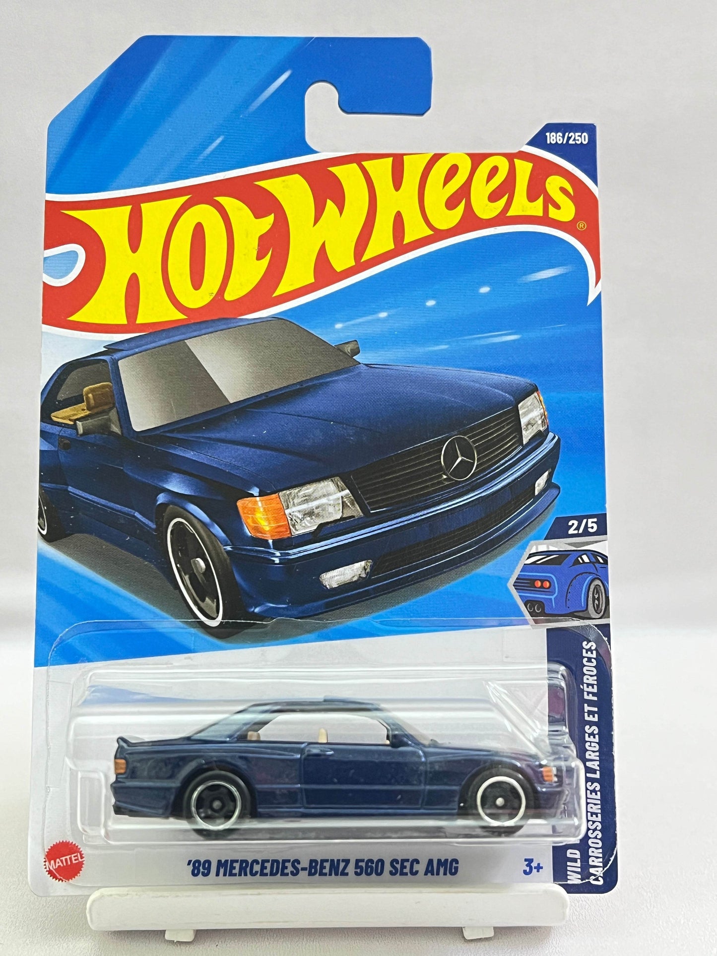HOT WHEELS - 89 MERCEDES BENZ 560 SEC AMG - BLUE - 3E - Its Fun