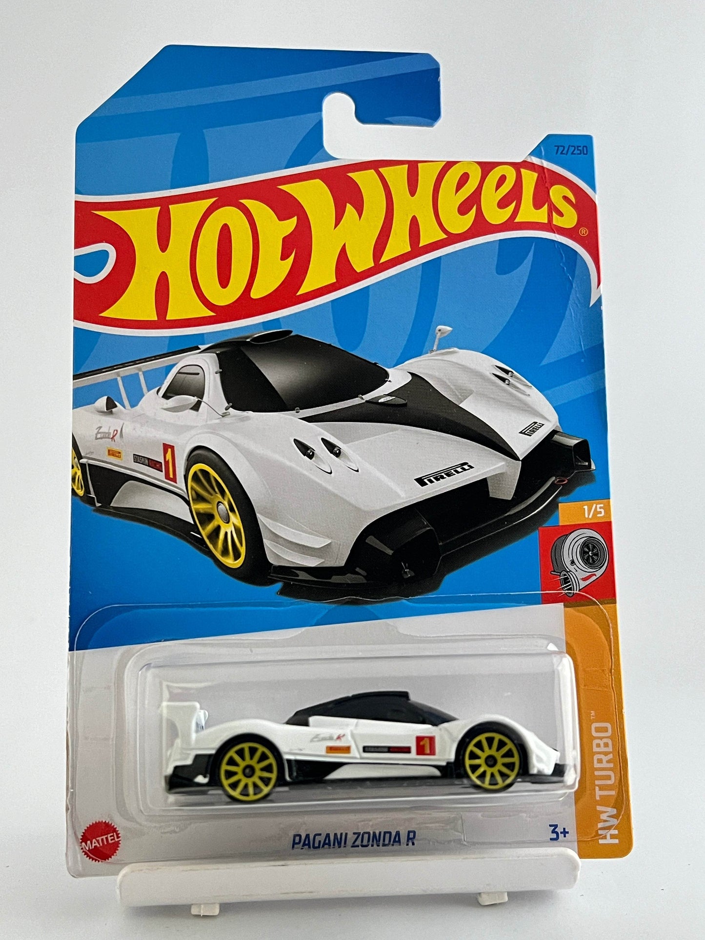 PAGANI ZONDA R - WHITE - CREASE IN CARD - 2A - Its Fun