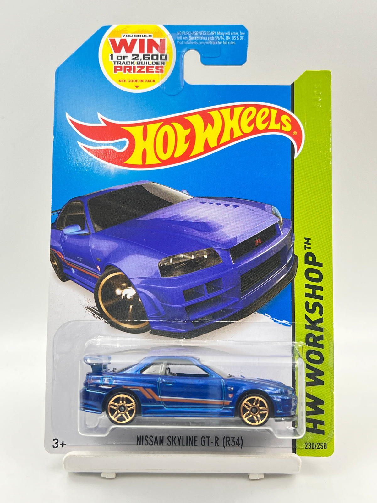 IMPORTED - HOT WHEELS - VERY RARE 2013 MODEL - NISSAN SKYLINE GT-R (R34) - WITH PROTECTOR - B1