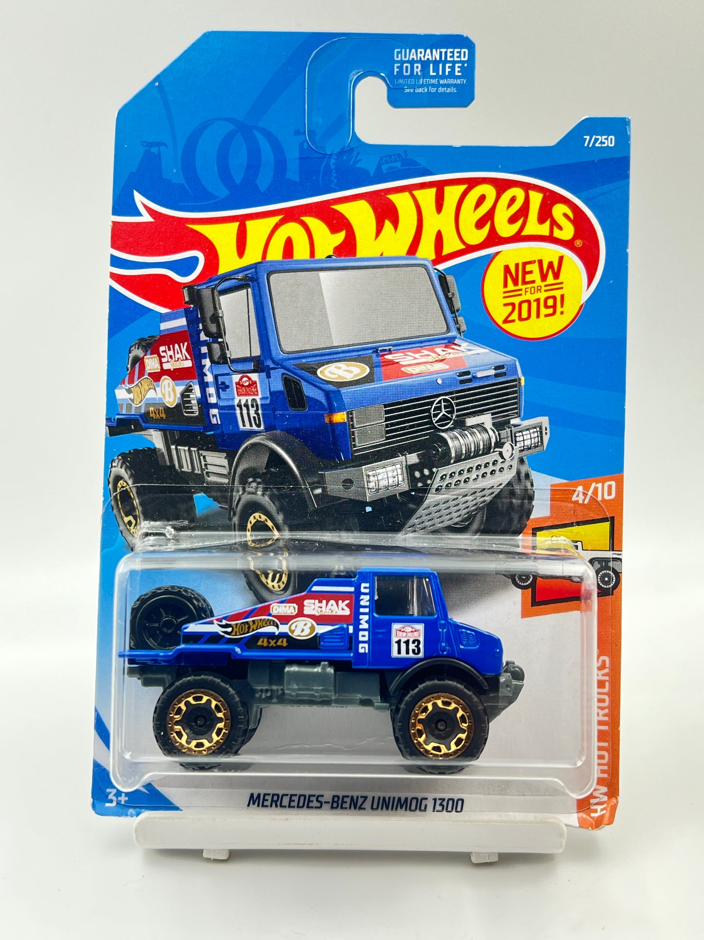 IMPORTED - HOT WHEELS - MERCEDES BENZ UNIMOG 1300 - BLUE - 2B