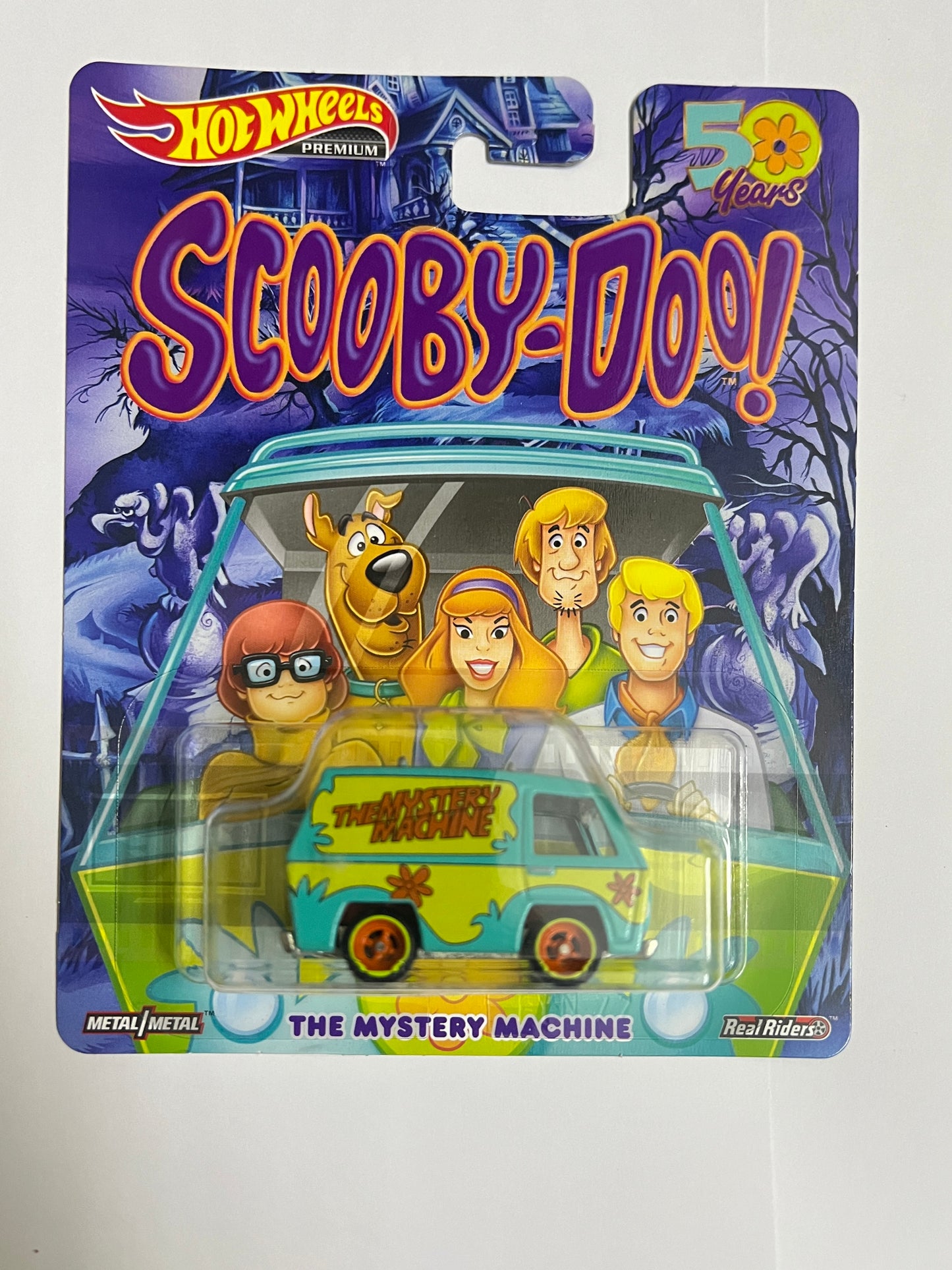 BLISTER DAMAGE - 50TH ANNIVERSARY - PREMIUM - THE MYSTERY MACHINE - 4F - Its Fun- Hot wheels - matchbox - diecast