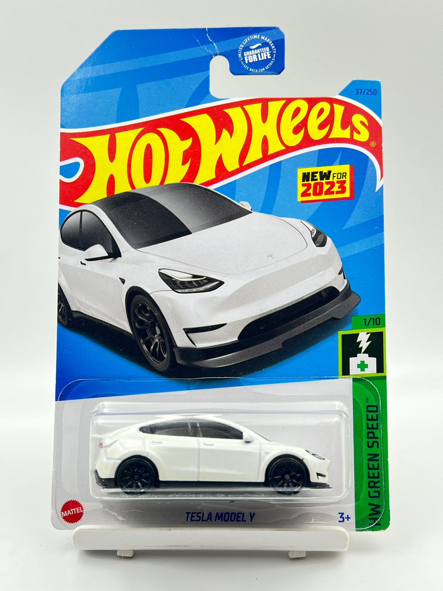HOOK CREASE - IMPORTED - HOT WHEELS - TESLA MODEL Y - WHITE - 3C