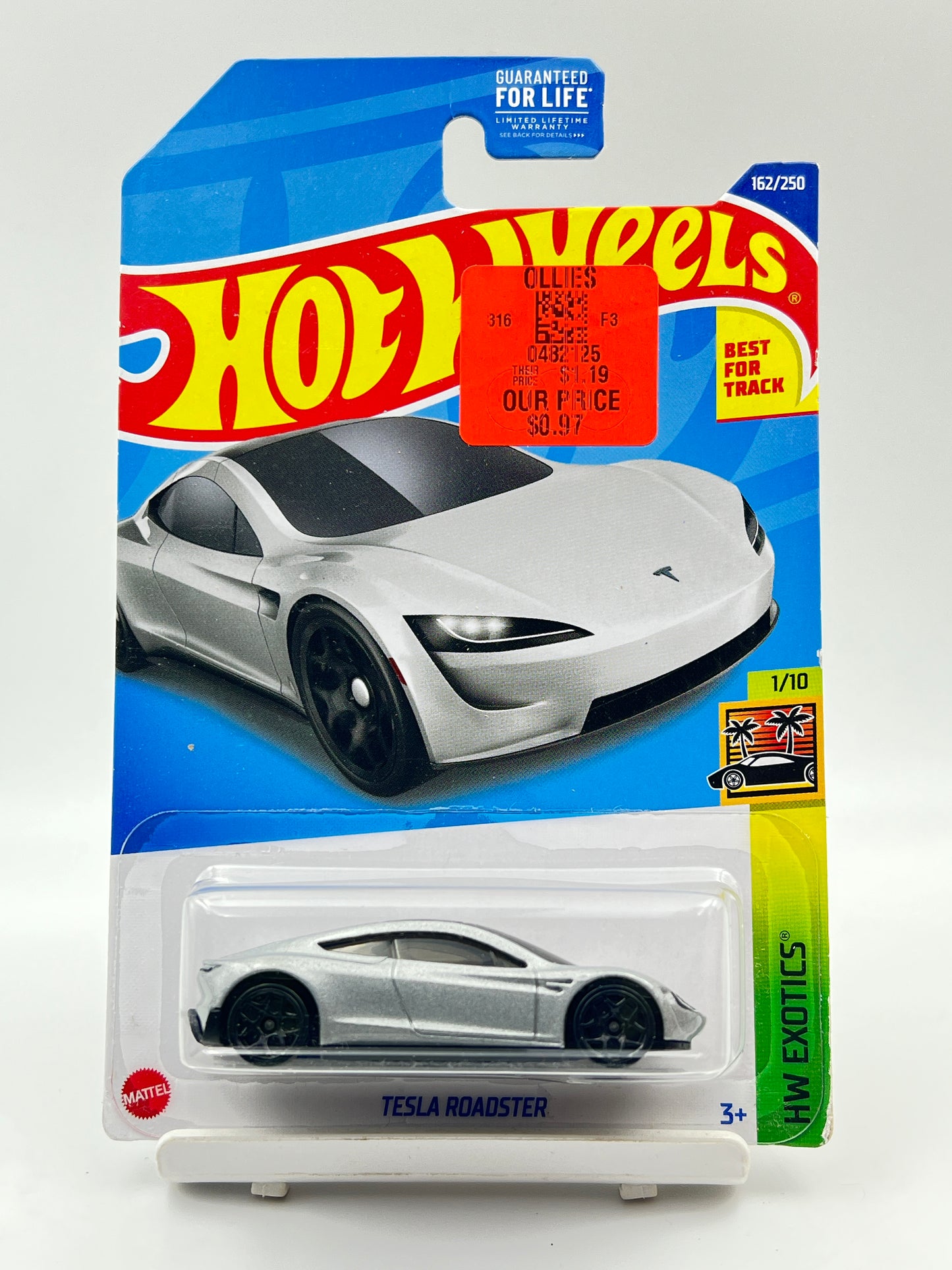 ( CARD AS IN PIC ) - TESLA ROADSTER - GREY - 3C