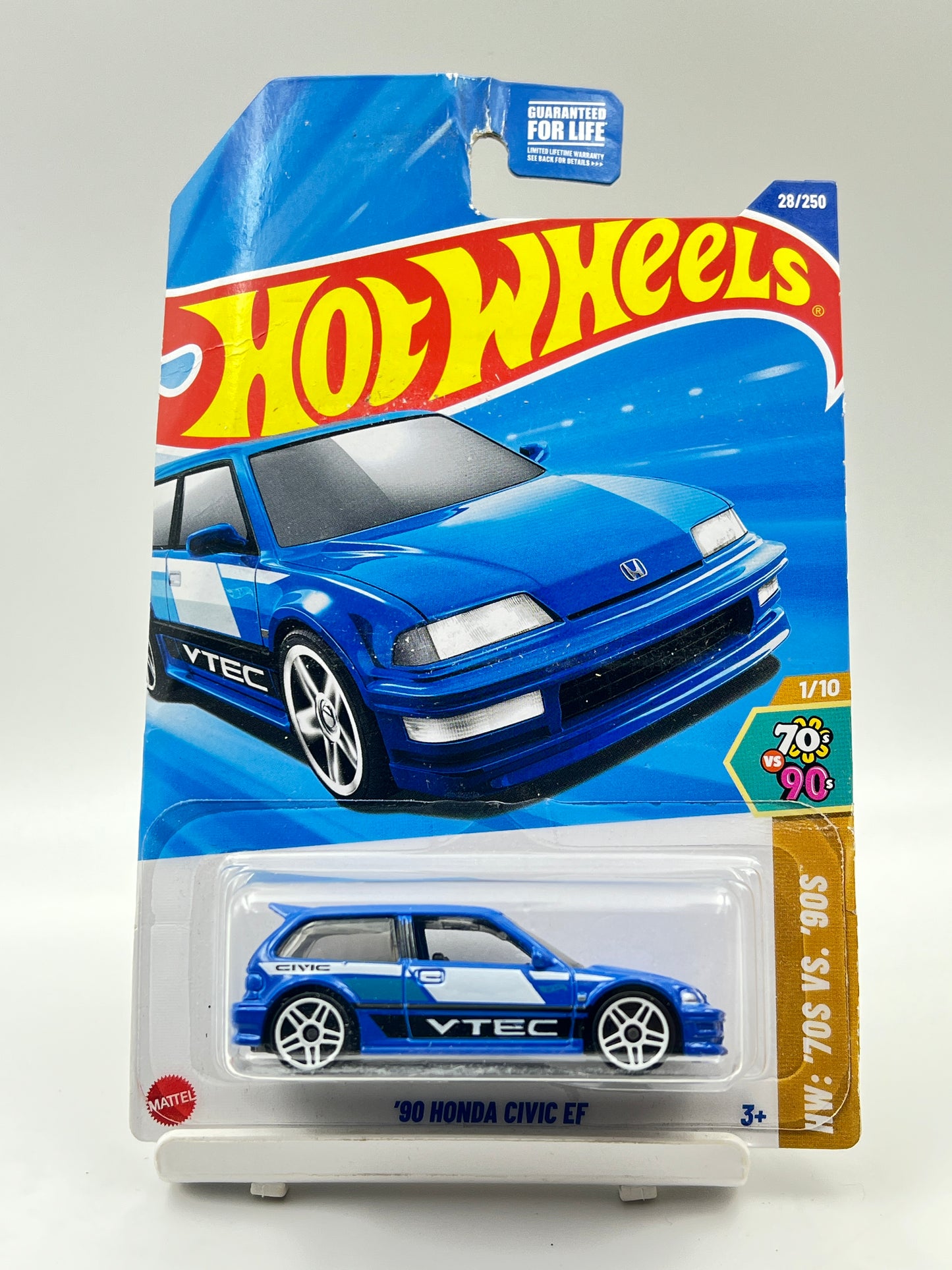 DAMAGED CARD - IMPORTED - HOT WHEELS - 90 HONDA CIVIC EF - 3C