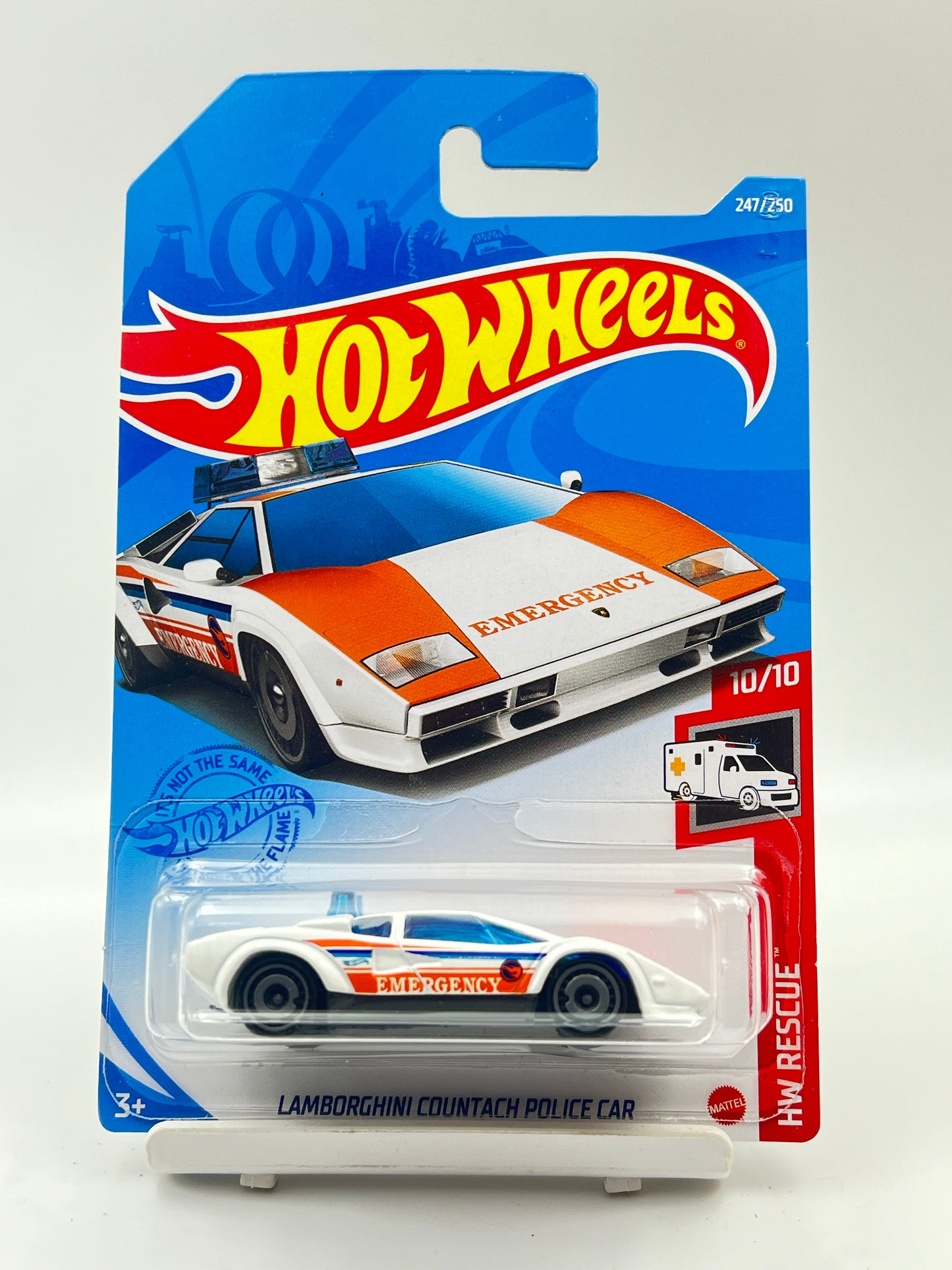 TREASURE HUNT - IMPORTED - HOT WHEELS - LAMBORGHINI COUNTACH POLICE CAR - 2D