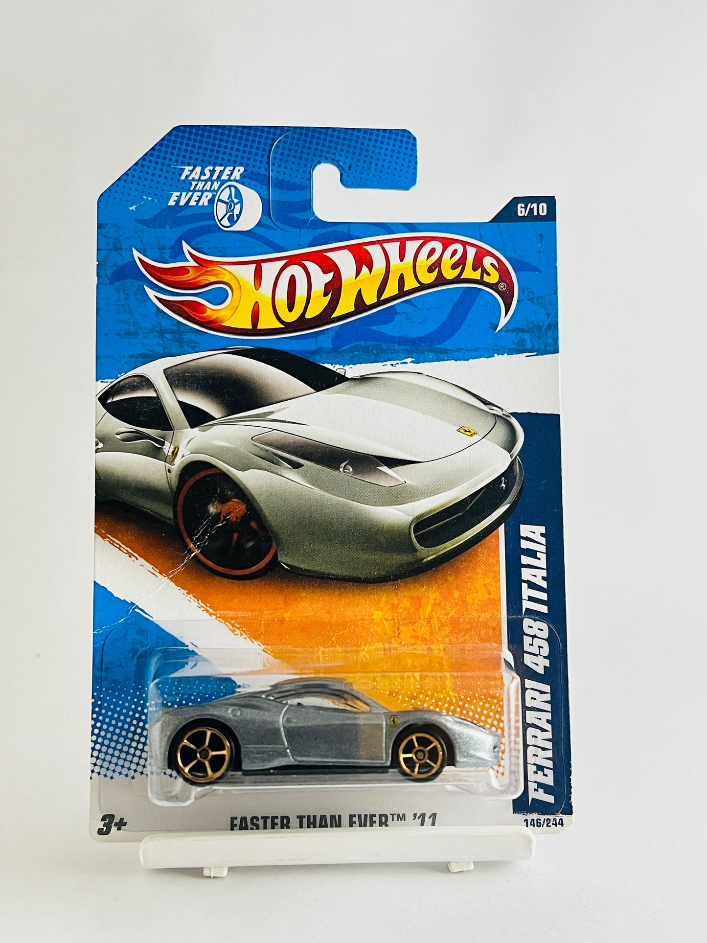 FERRARI - 458 ITALIA SILVER - Its Fun- Hot wheels - matchbox - diecast