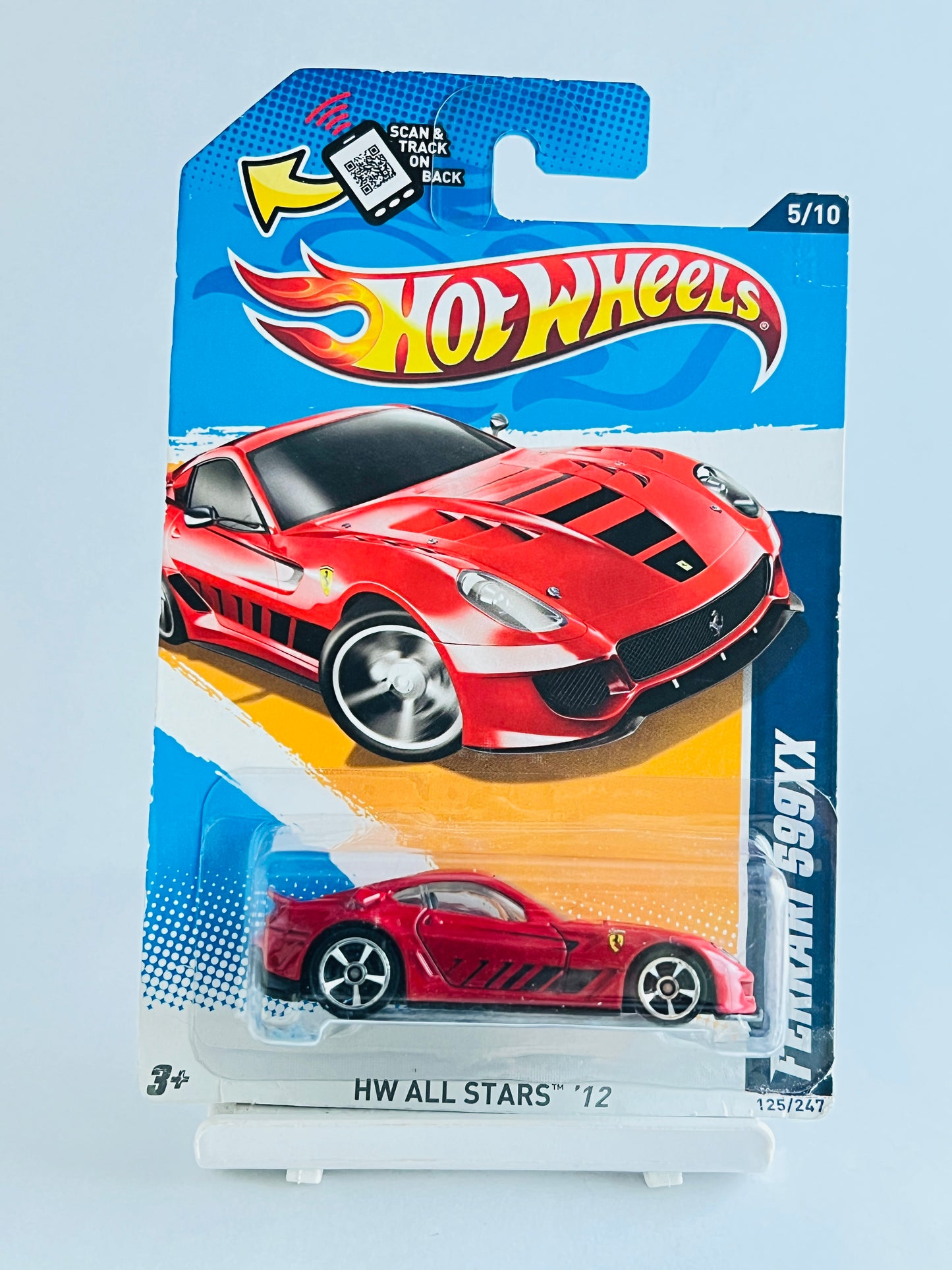 BLISTER HOLE AT BOTTOM - FERRARI 599XX - 4F (FREE PROTECTOR) - Its Fun- Hot wheels - matchbox - diecast