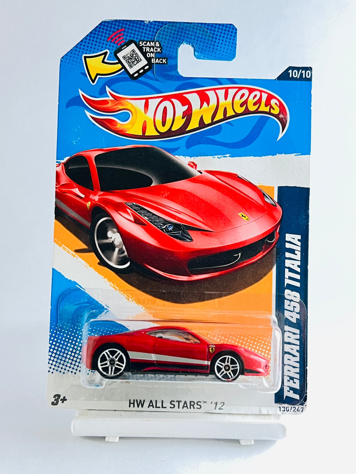 FERRARI - 458 ITALIA - RED - 4C (FREE PROTECTOR) - Its Fun- Hot wheels - matchbox - diecast