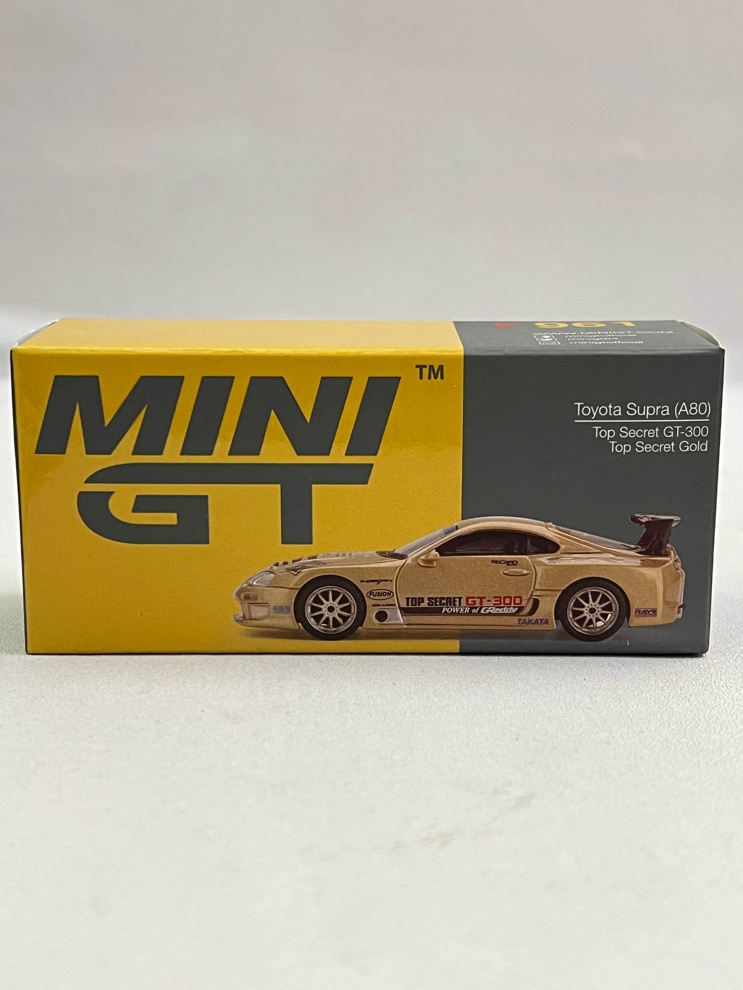 UNSEALED - MINI GT - TOYOTA SUPRA (A80) - TOP SECRET GT-300 - TOP SECRET GOLD - Its Fun
